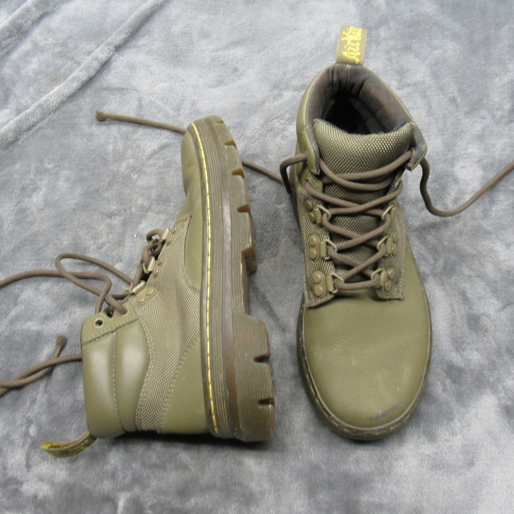 Dr Martens Rakim Boots 4M 6W Olive‎ Lace Combat Chunky Rugged Chukka Mountaineer